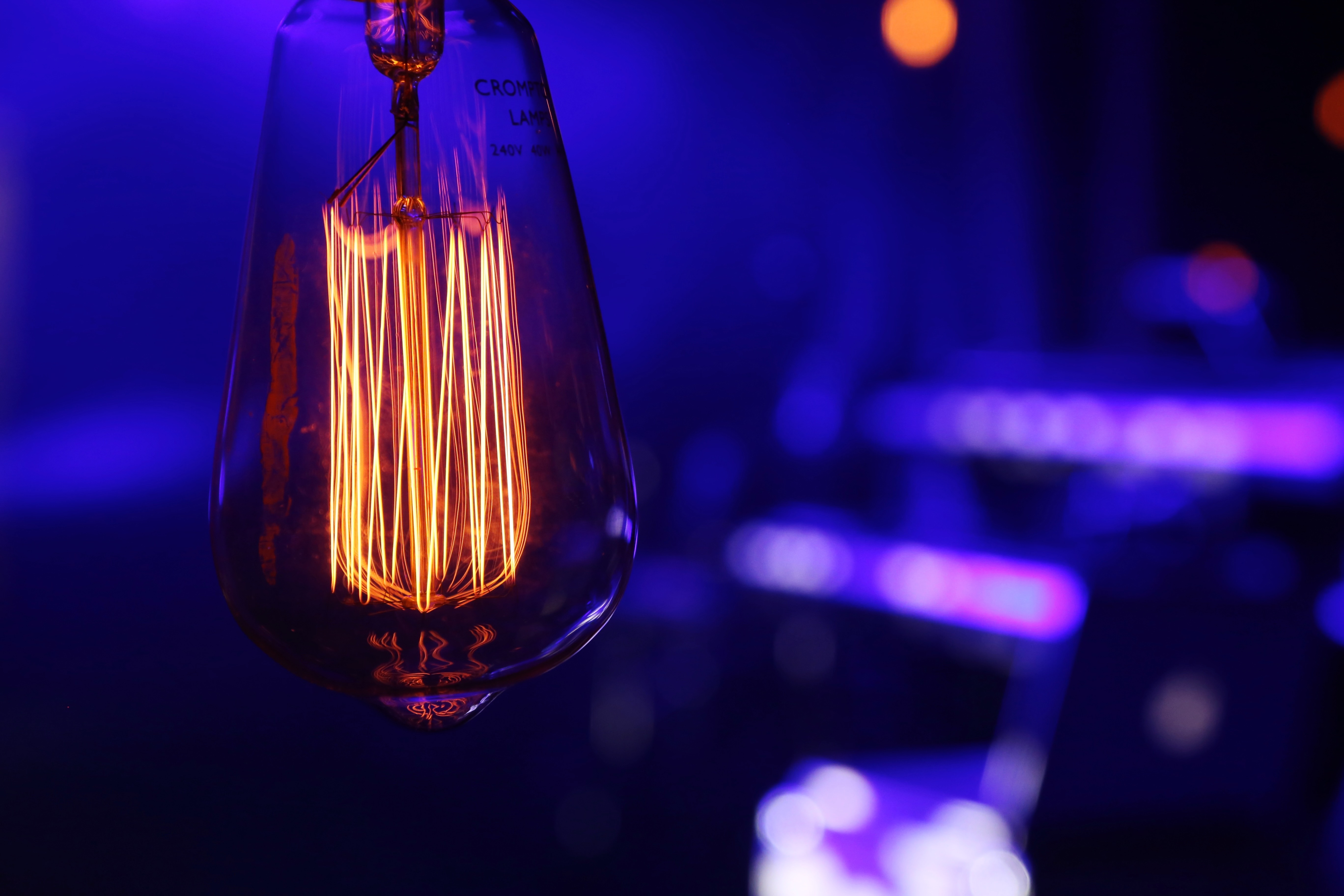 Abstract vintage lightbulb